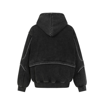 Men's Loose Personality Fleece-lined Sweatshirt
