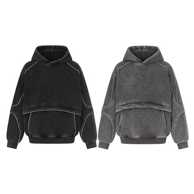 Men's Loose Personality Fleece-lined Sweatshirt