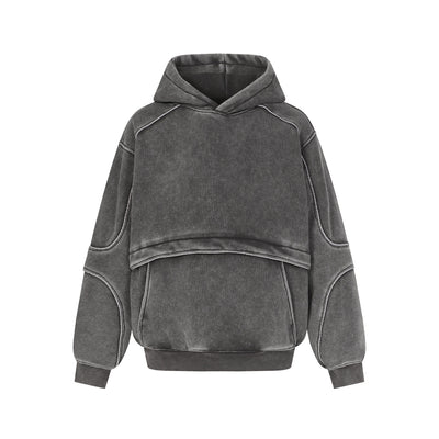 Men's Loose Personality Fleece-lined Sweatshirt